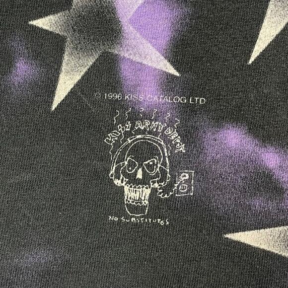 Vintage Kiss Alive Worldwide Tour 96/97 90s Tie Dye All Over Print Shirt Size XL - Picture 8 of 10